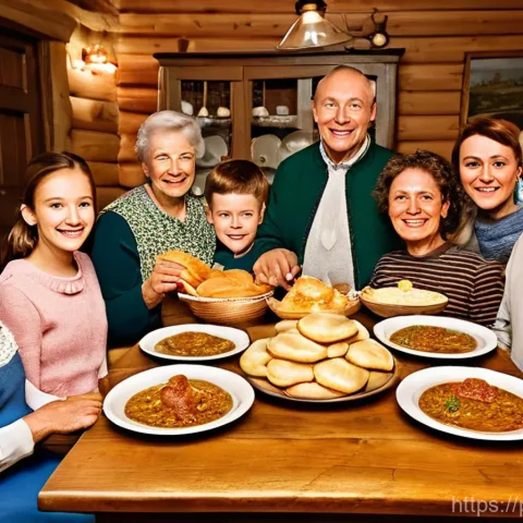 인바운드 관광 산업 - **Prompt:** A vibrant, heartwarming scene depicting authentic Polish hospitality. A multi-generation...